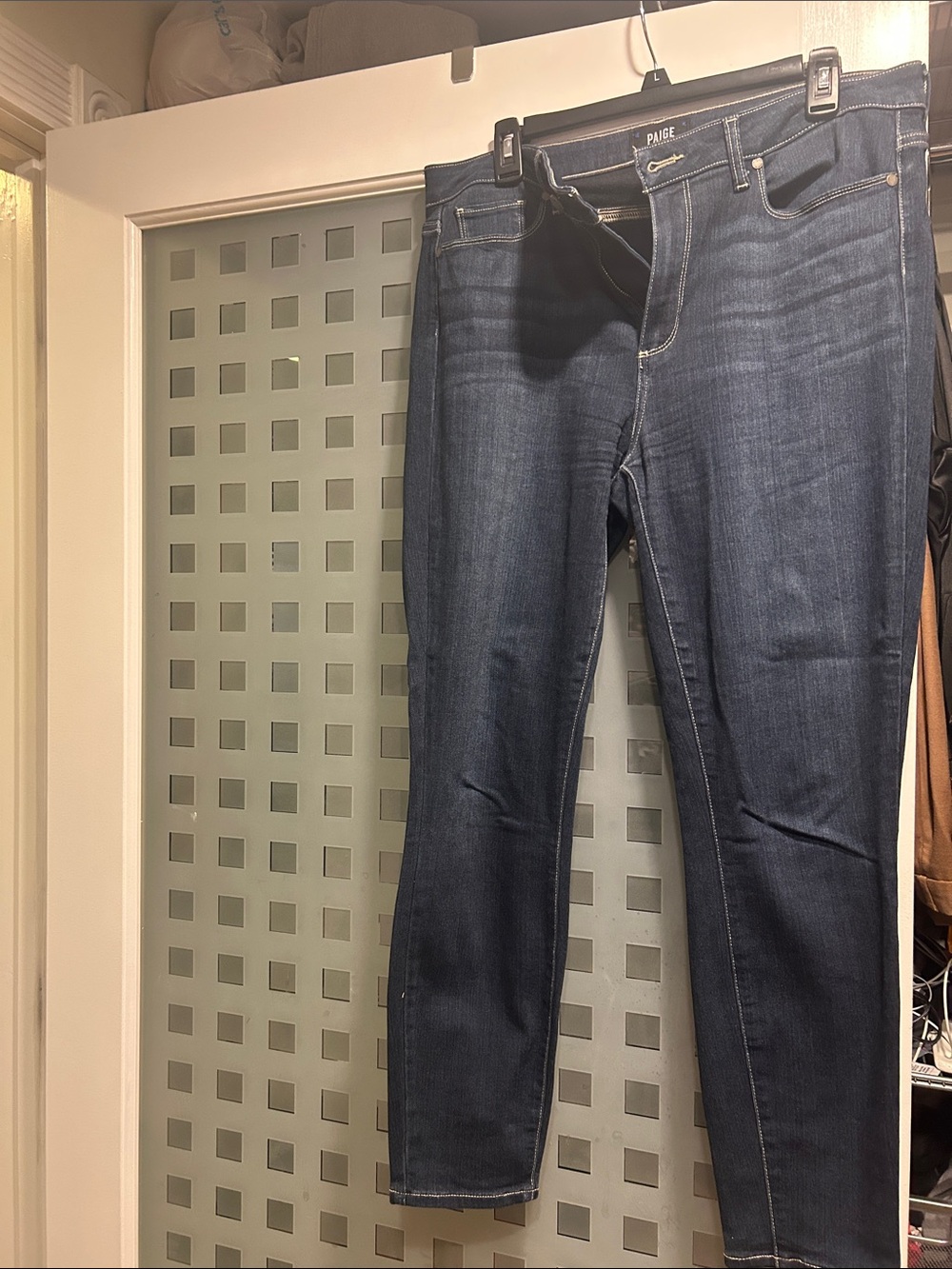 PAIGE Dark Indigo Slim Straight Jeans